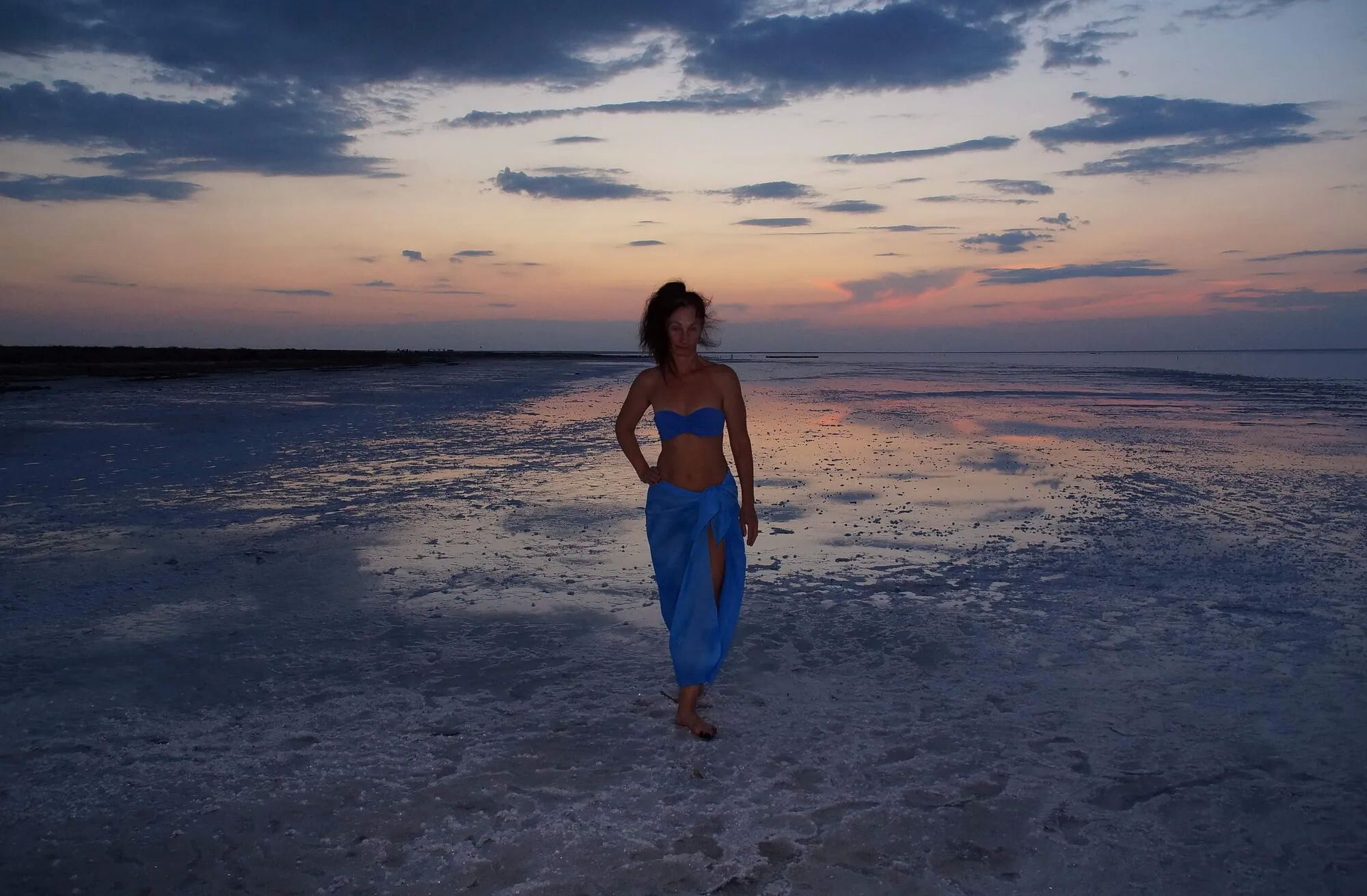 Sunset in light blue-gray tone Seminude - 78 Pics