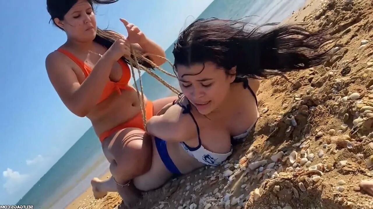 Hogtied And Ball Gagged In Sea Water - Selfgags - 33 Pics