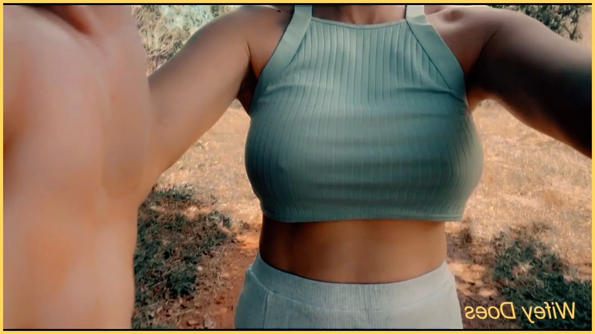 Wifey heads on hike braless and no panties - 12 Pics