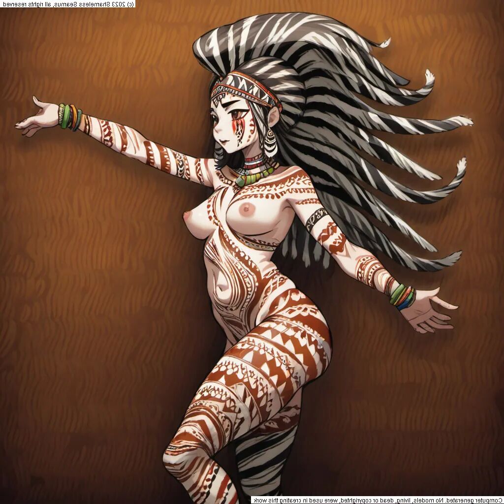 Zebra Girl - 49 Pics