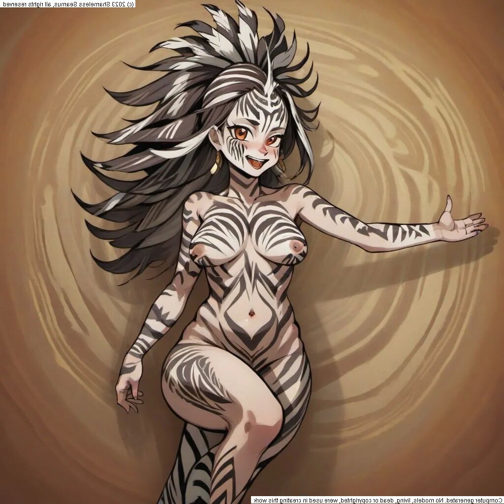 Zebra Girl - 49 Pics
