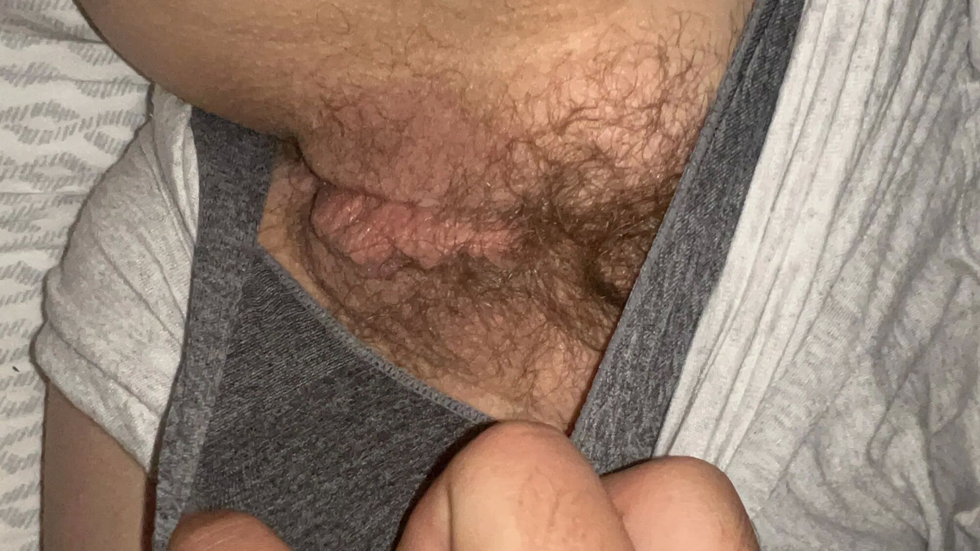 Wife exposed, hairy amateur wife posing and teasing - 19 Pics