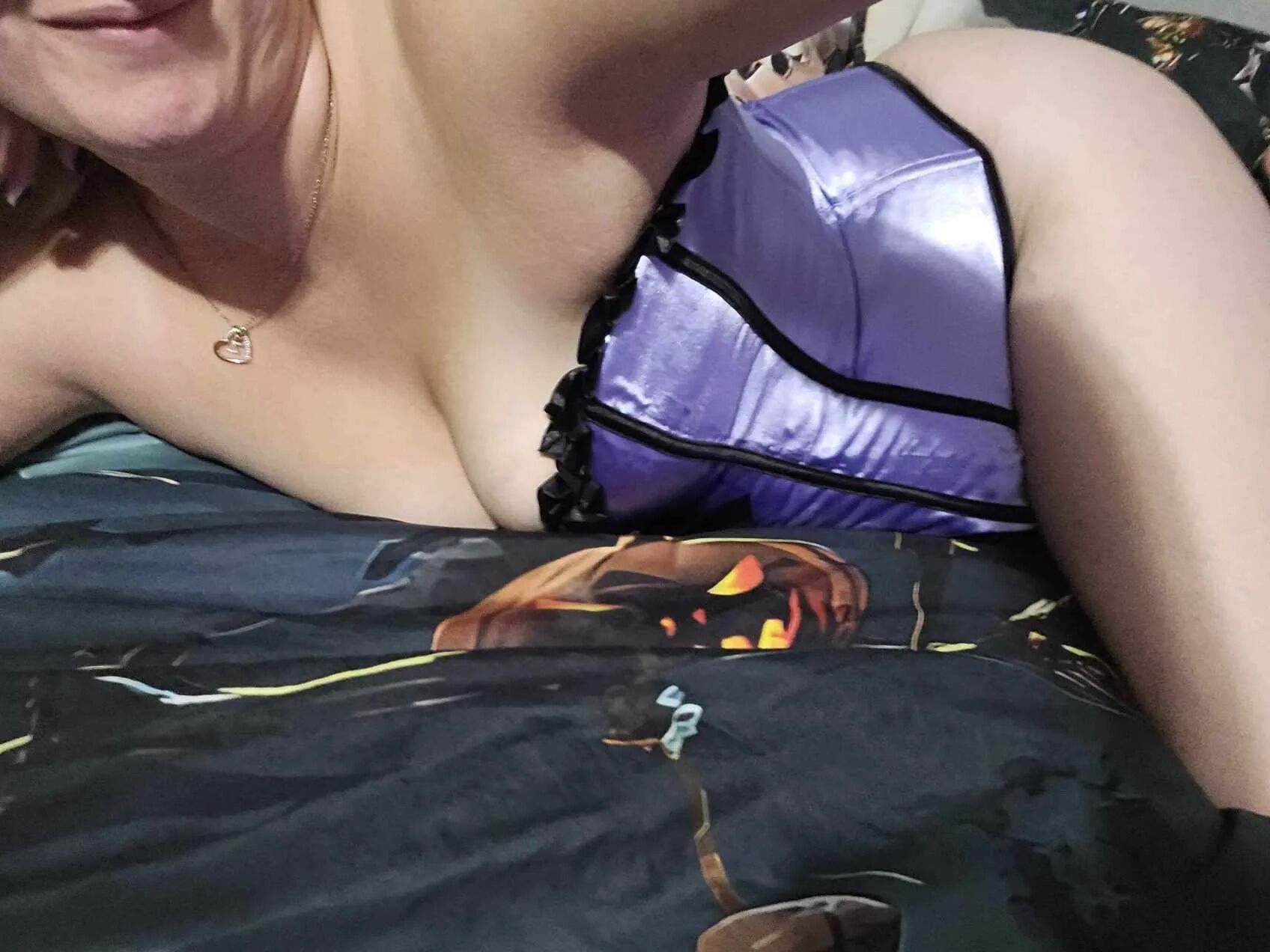 Purple Satin Corset - Mama_Foxx94 - 12 Pics