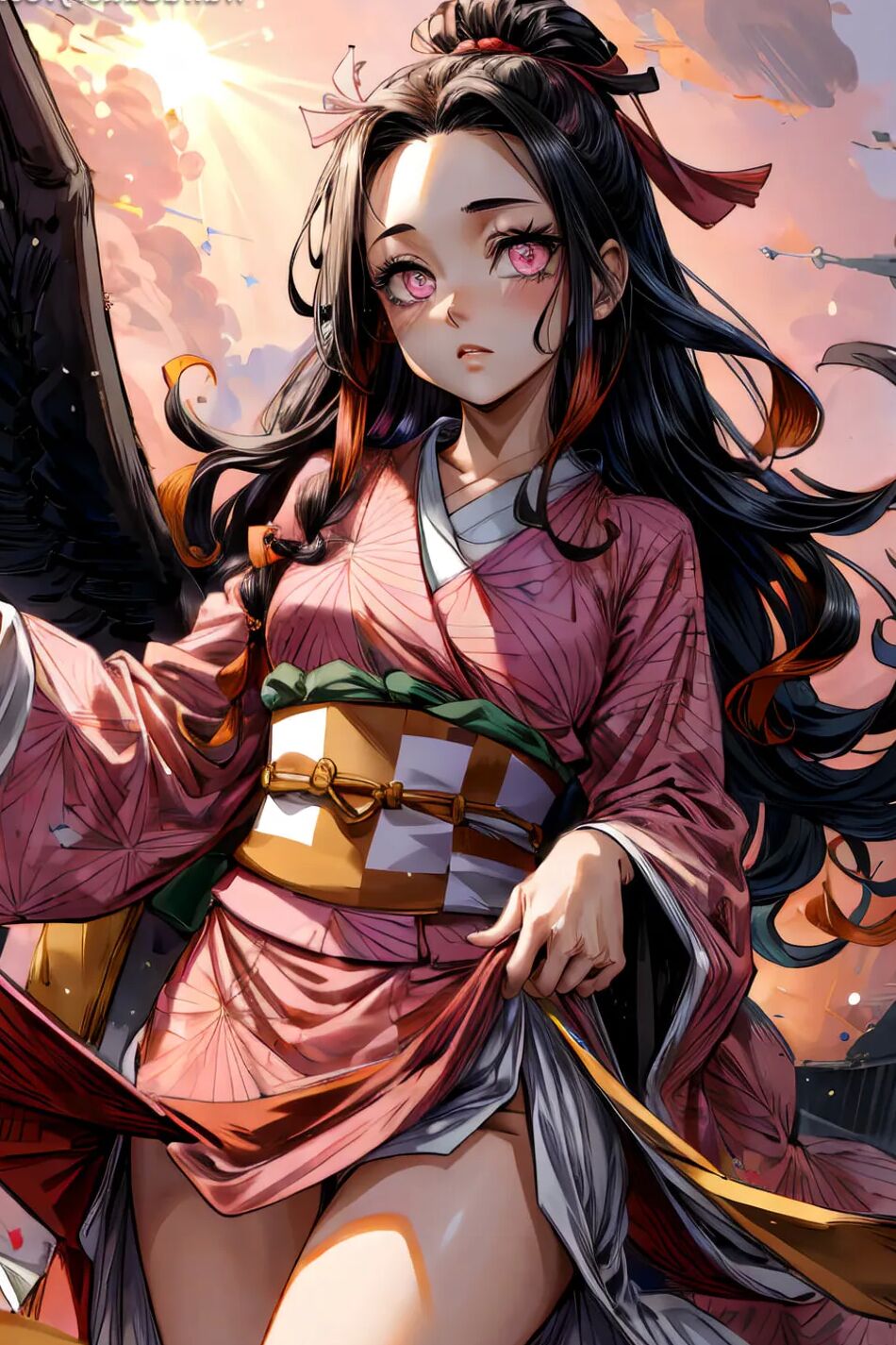 14 Pics Nezuko Kamado Kimono Set 1