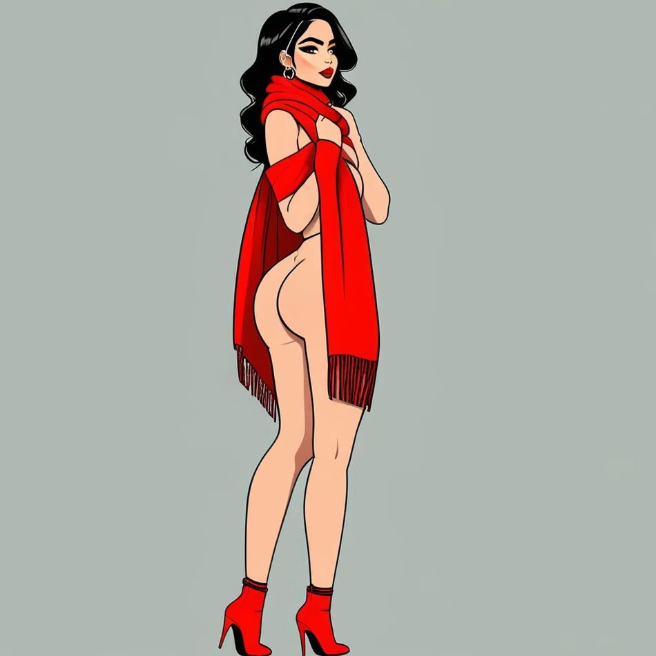 20 Pics Red Scarf