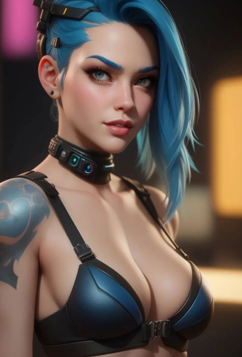 8 Pics cartoon cyberpunk women