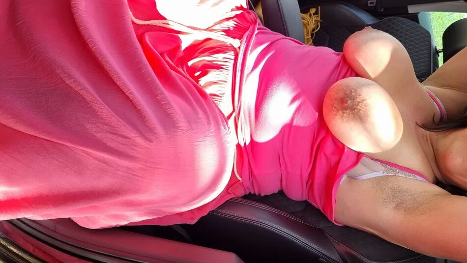 20 Pics busty milf showing off in nature