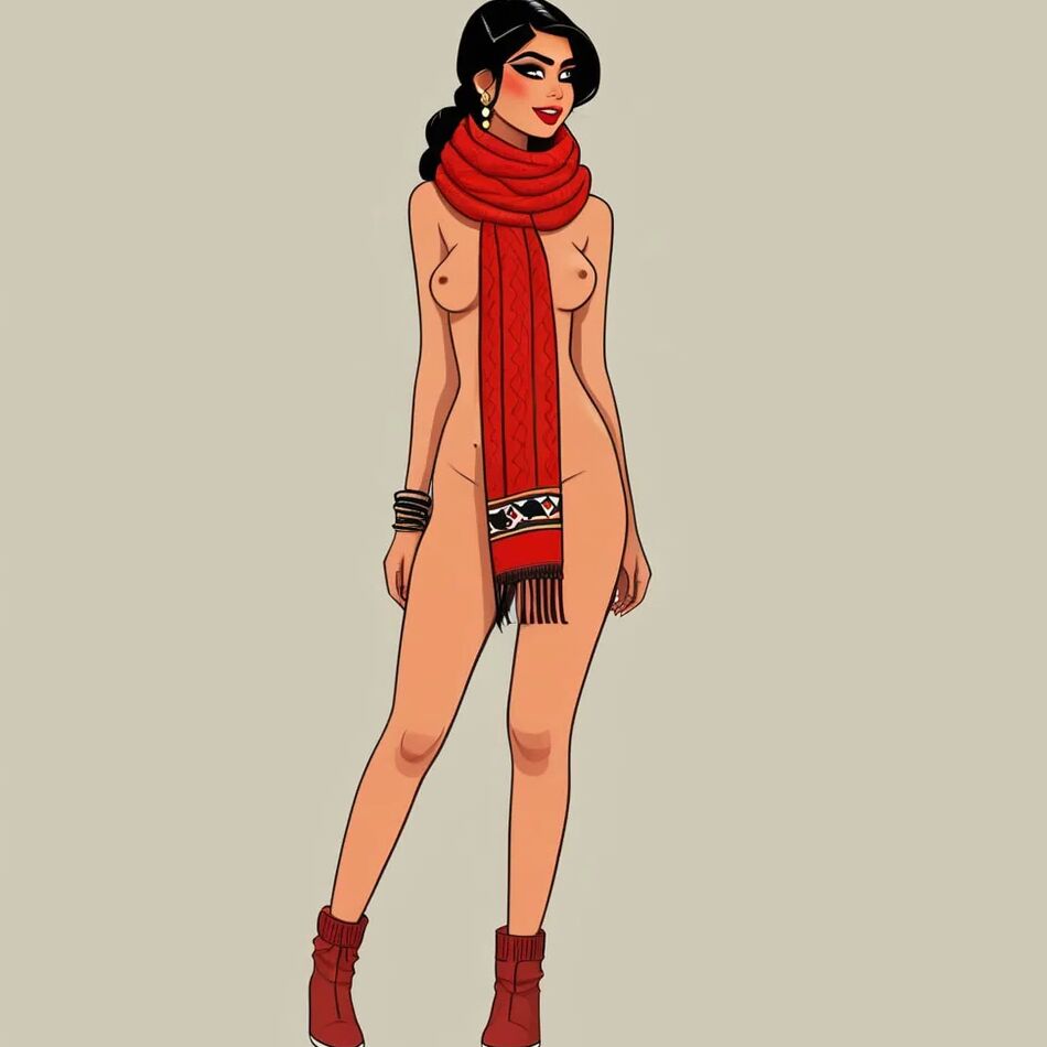 20 Pics Red Scarf