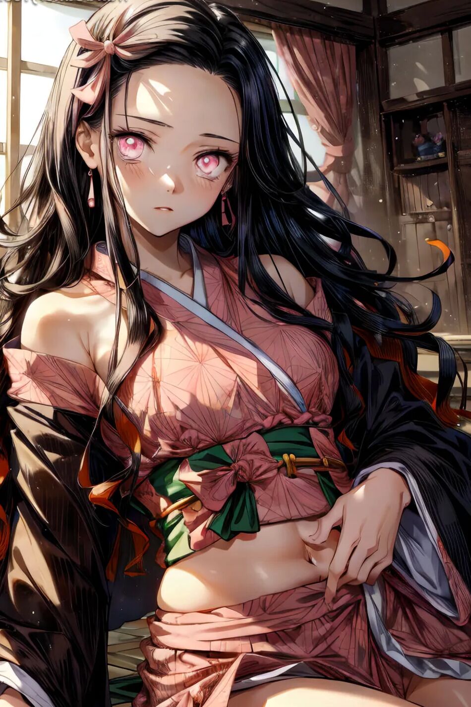 14 Pics Nezuko Kamado Kimono Set 1