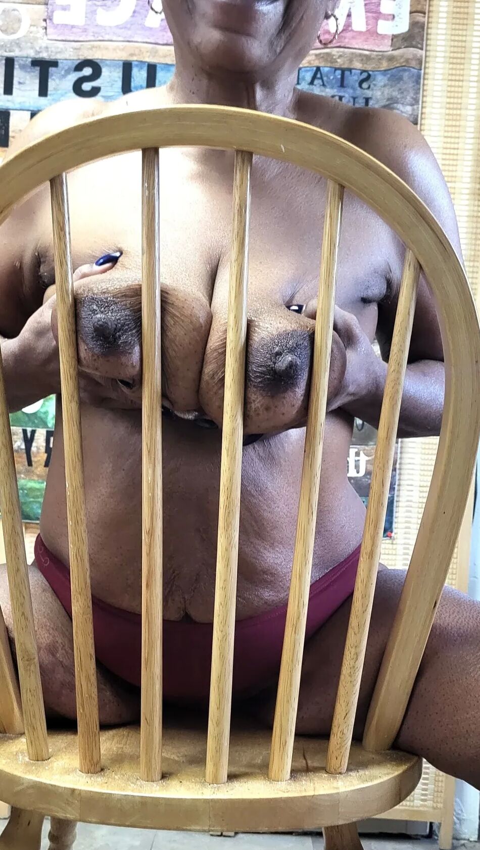 8 Pics Tits in a chair