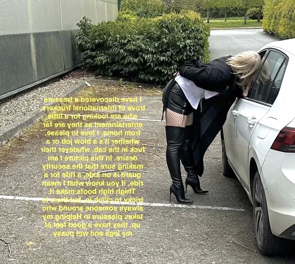 6 Pics Katie’s latest trucker’s cum dump