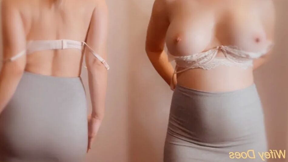 10 Pics Wifey strips out of her hot lingerie after work showing her
