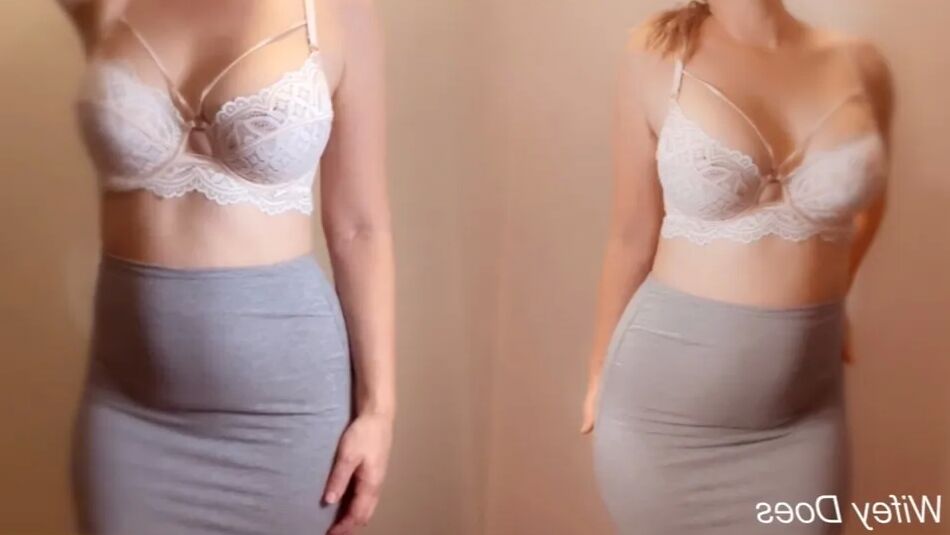 10 Pics Wifey strips out of her hot lingerie after work showing her