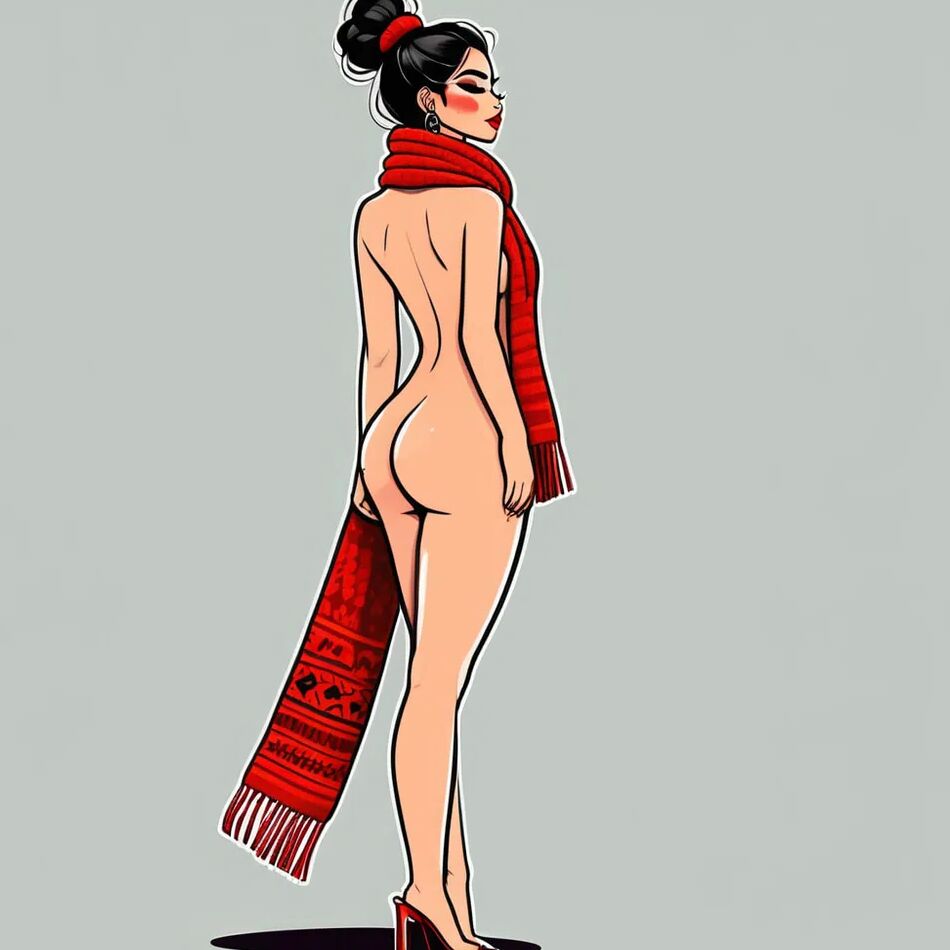 20 Pics Red Scarf