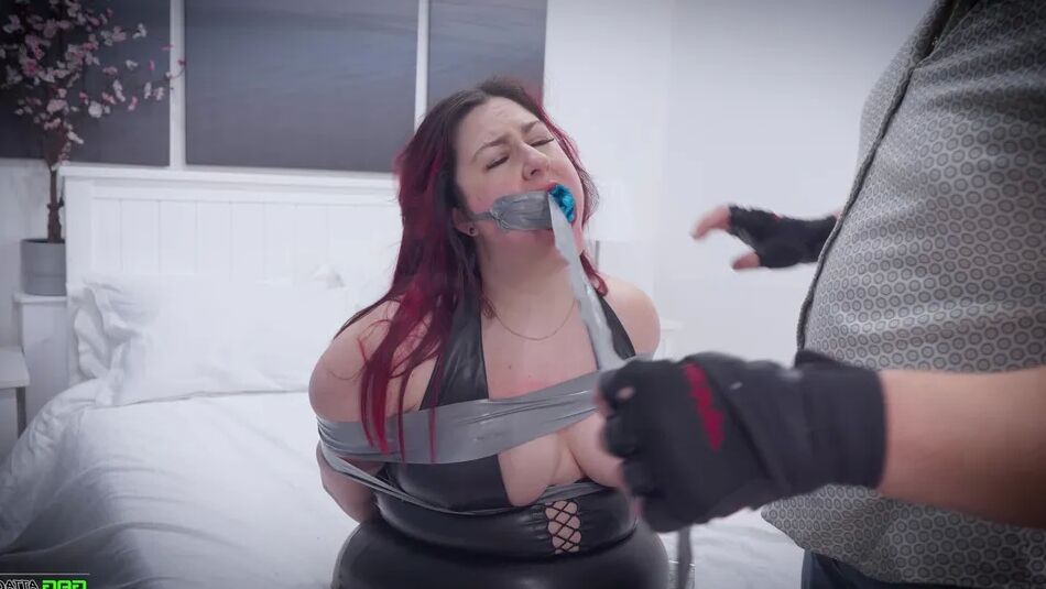 20 Pics Lacey - Domme Overpowered put in Bondage