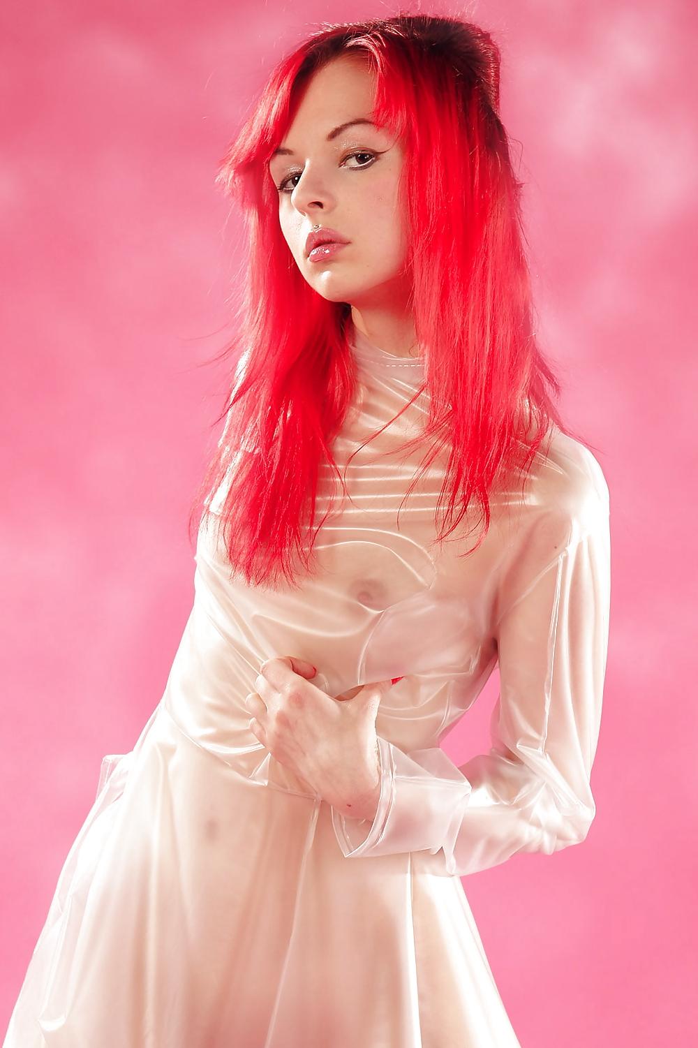 25P Adorable petite redhead Teen hottie with perfectly tiny tits