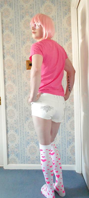 24P Miss Adorable Hello Kitty gets her cock out