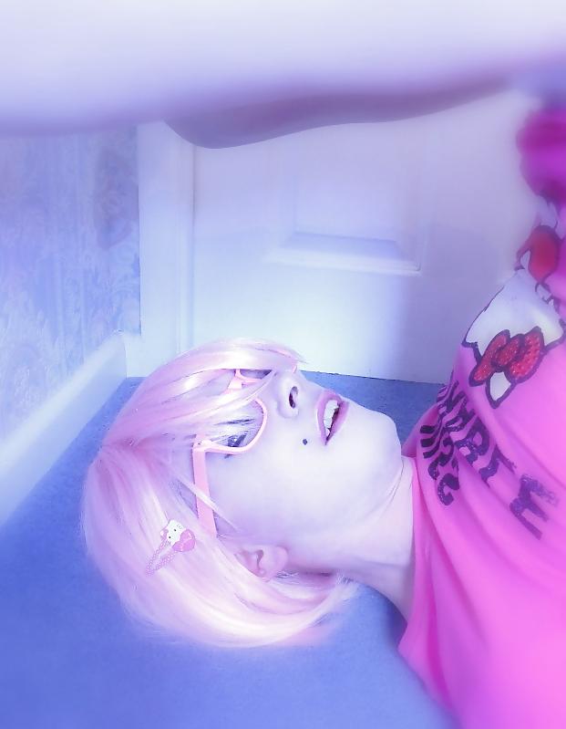 24P Miss Adorable Hello Kitty gets her cock out