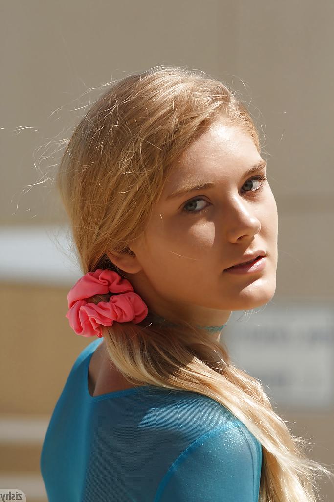 12P Adorable blonde teen Nola Berry showing off her gorgeous boobs