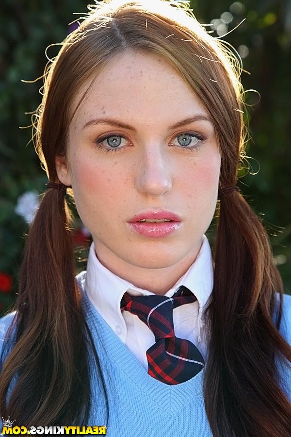 16P Lovely teen babe Kali Kenzington slipping off her skirt and panties