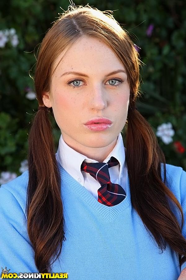 16P Lovely teen babe Kali Kenzington slipping off her skirt and panties
