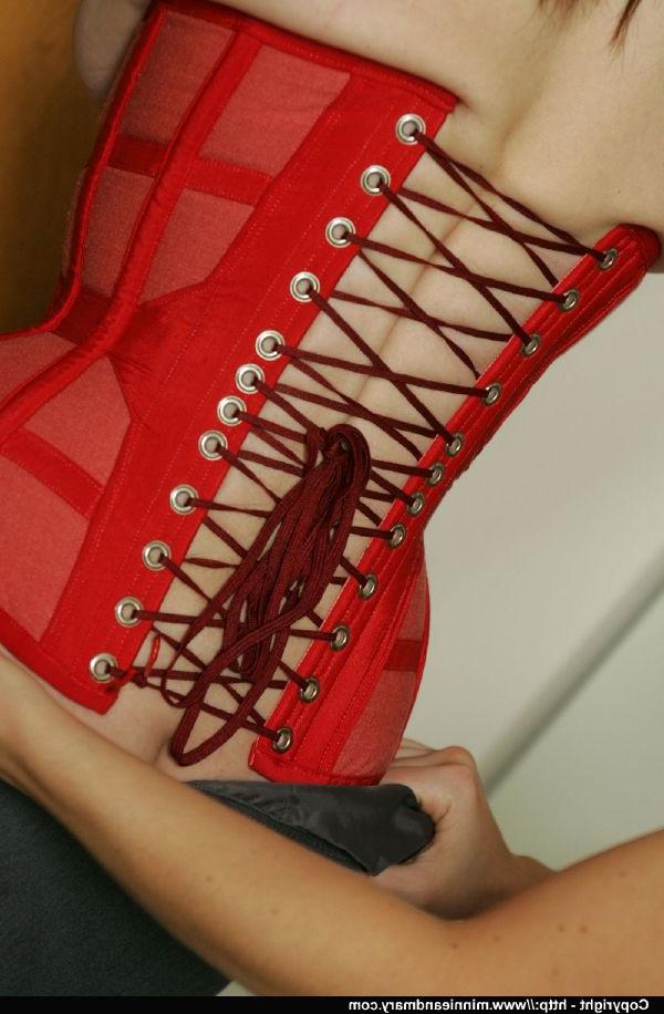 12P Adorable amateur babe in stockings and lingerie tortures an older woman