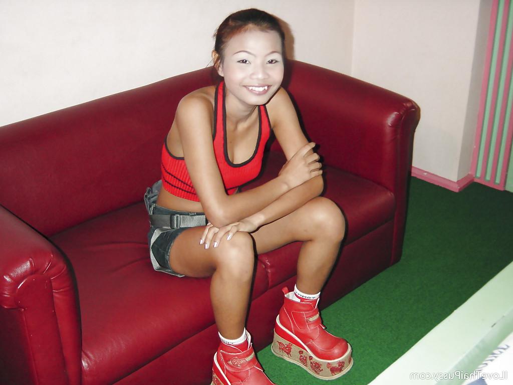 16P Loveable thai babe exposing her big tits with hard nipples and hairy quim