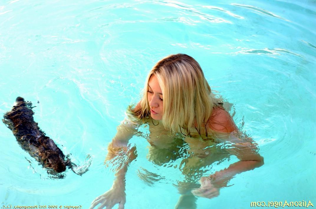 20P Alison Angel plays with a cute bunny wabbit