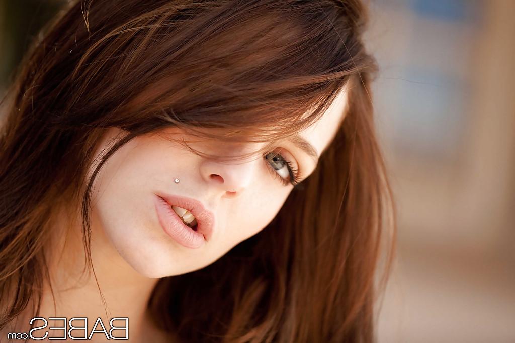 16P Adorable babe Kiera Winters exposing her tiny tits and sweet pussy