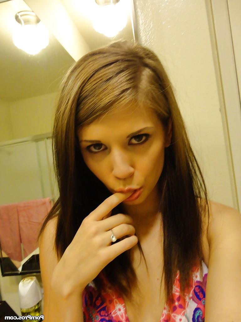 16P Adorable hottie Sensi Pearl exposing her tiny tits and hot ass