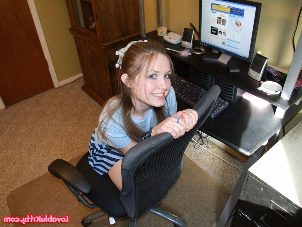 15P Pictures of teen Lovable Kitty touching her pussy