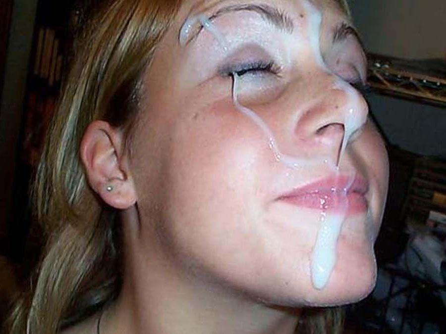 15P Pictures of adorable girlfriends getting jizzed on