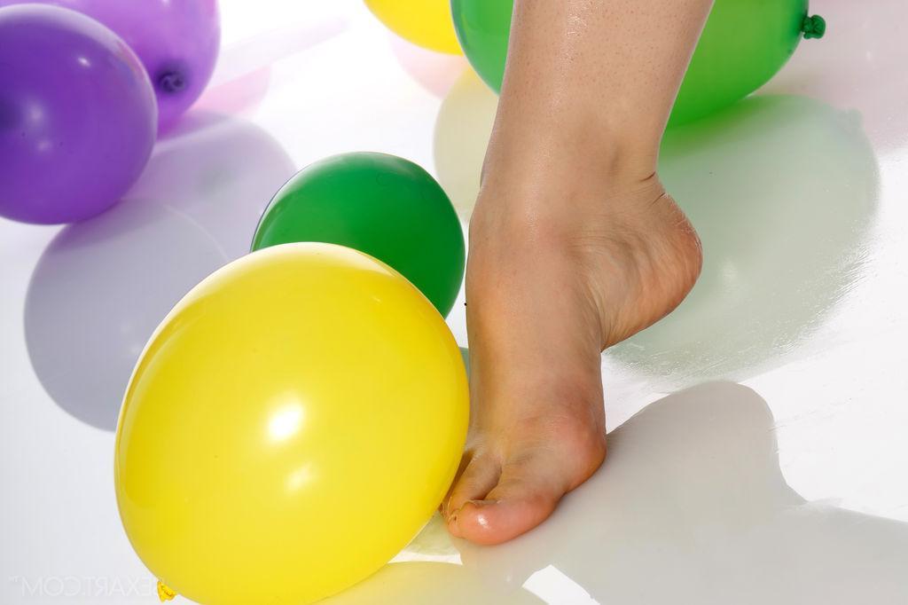 12P Lovely, lusty Luna is wet and wild playing amongst her water balloons