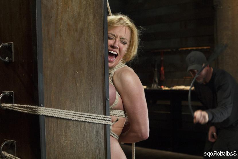 15P Darling begins with her huge tits bound tightly and her neck tied secured by rop