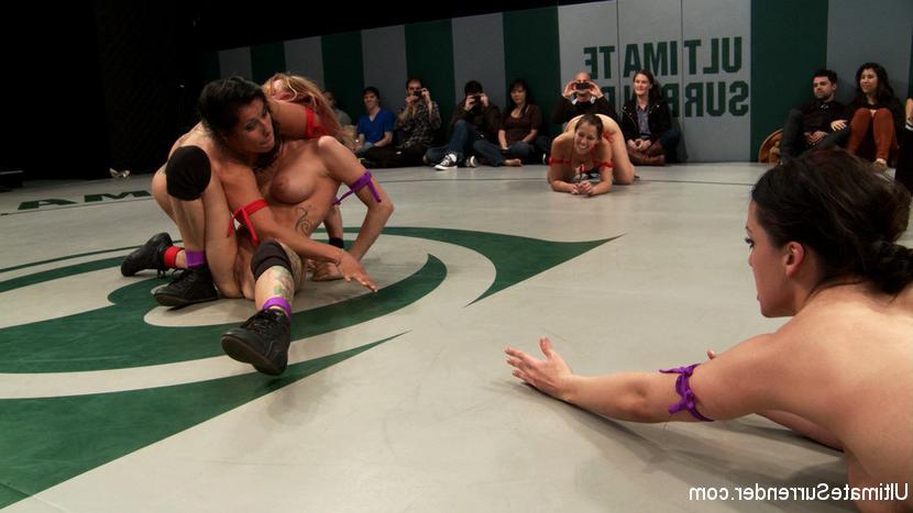 15P 4 experienced wrestlers do battle in the world's only lesbian tag team wrestling