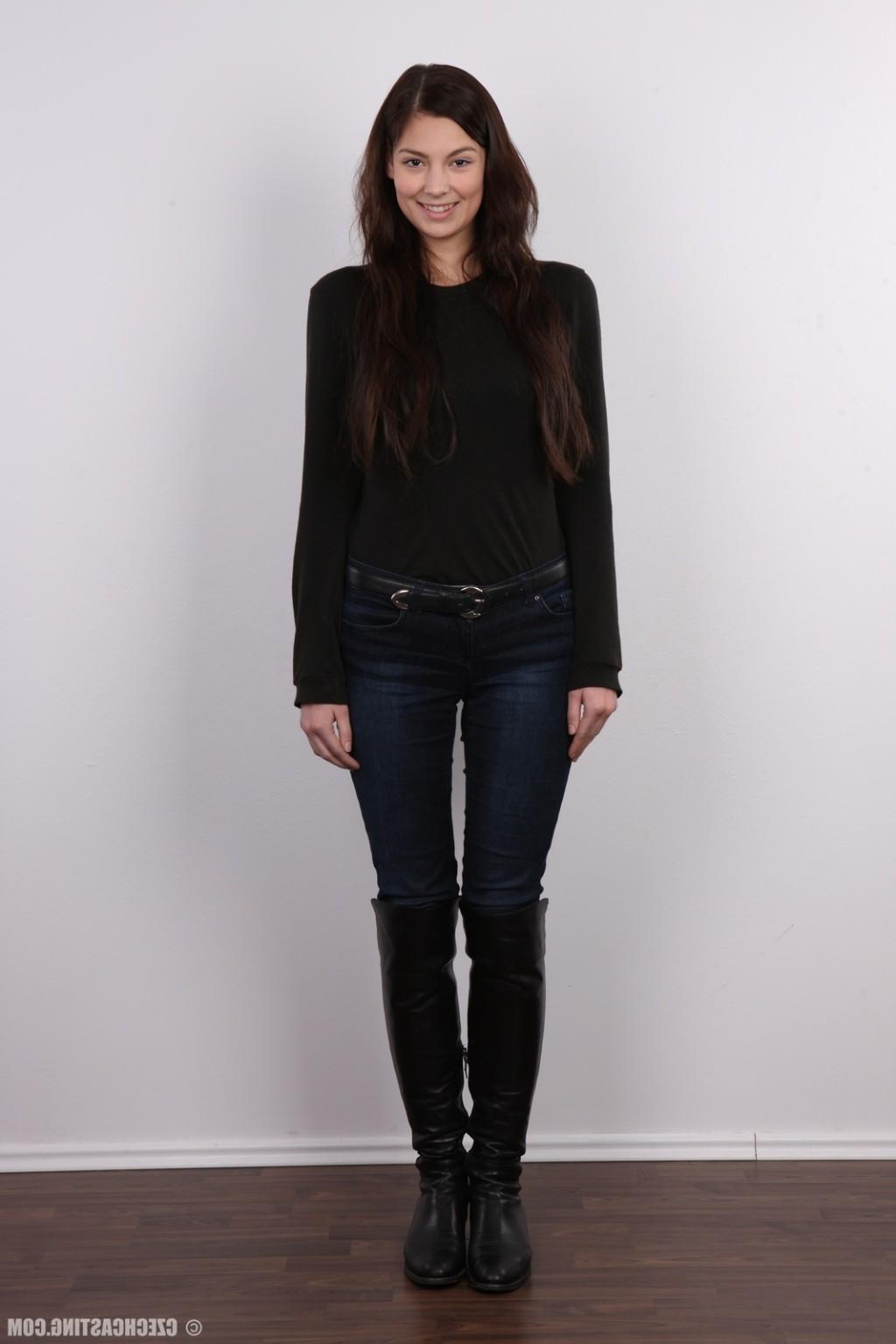 17P Lovely brunette girl in casting session