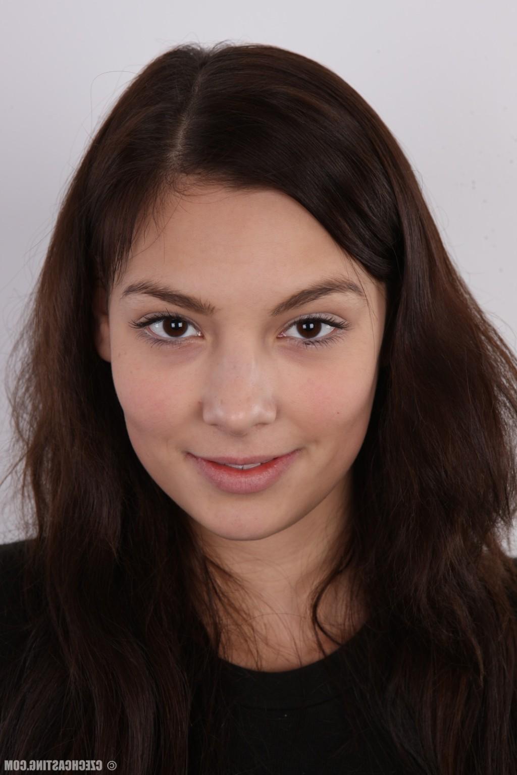 17P Lovely brunette girl in casting session