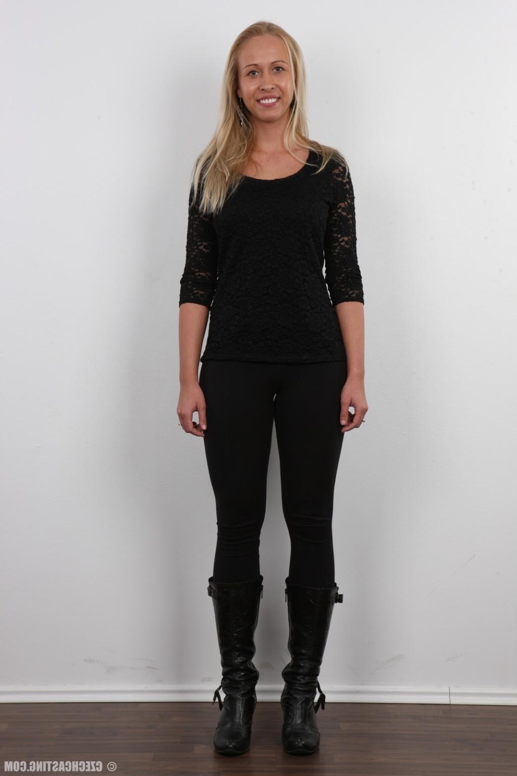 17P Adorable blonde in casting session