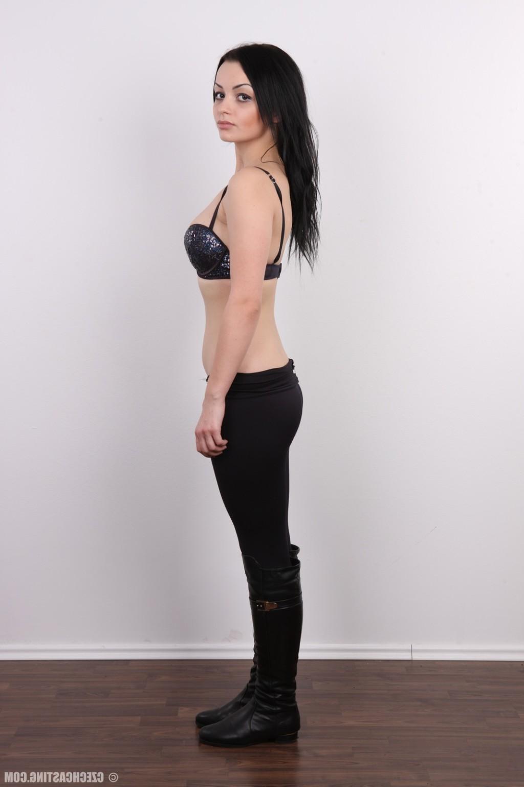 17P Adorable brunette teen in casting session