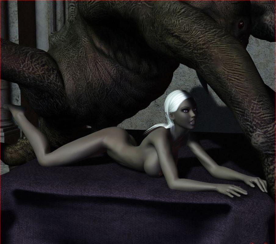 16P Lovely 3d teen elf knight blowing and gets fucked by a ugly creature