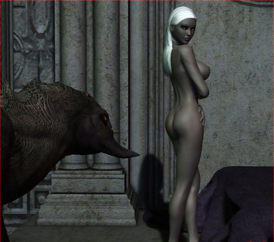 16P Lovely 3d teen elf knight blowing and gets fucked by a ugly creature