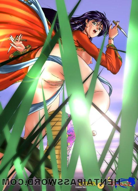 12P Kinky anime stud squeezing his girlfriends adorable butt