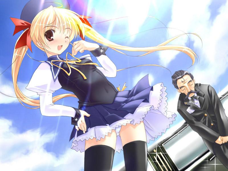20P Sweet hentai schoolgirls in adorable skirts and stripped panties