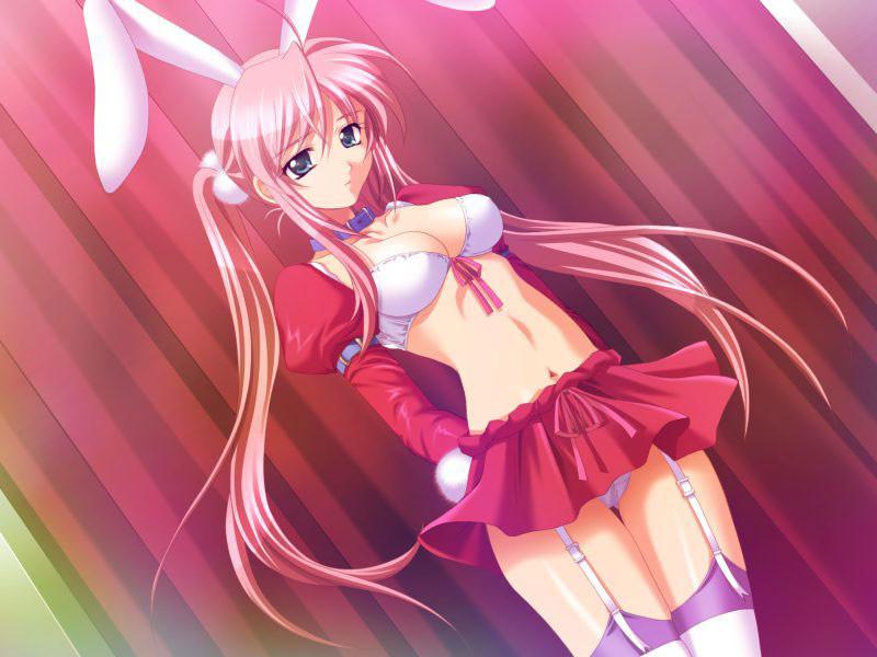 20P Adorable play bunny hentai stripper with big soft fake titties