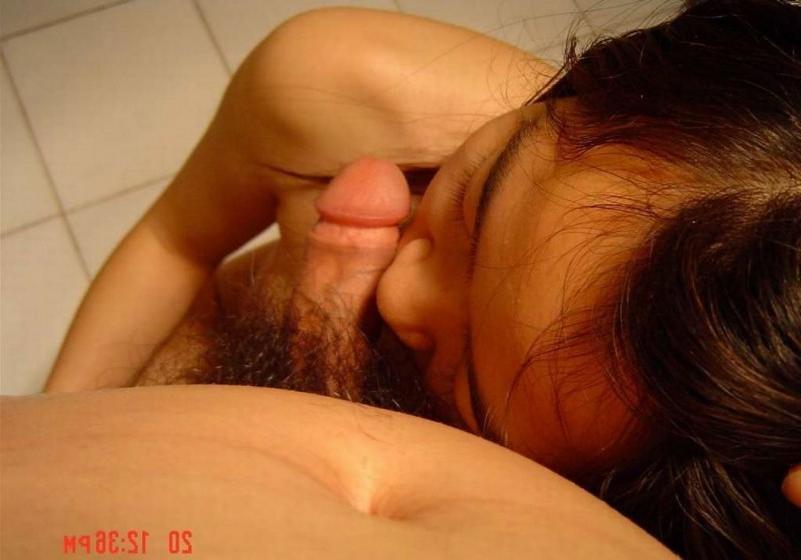 16P Adorable asian babe sucking hard white cock with passion