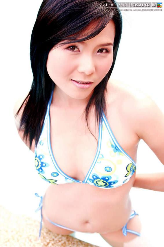 15P Adorable japanese teen posing by the pool