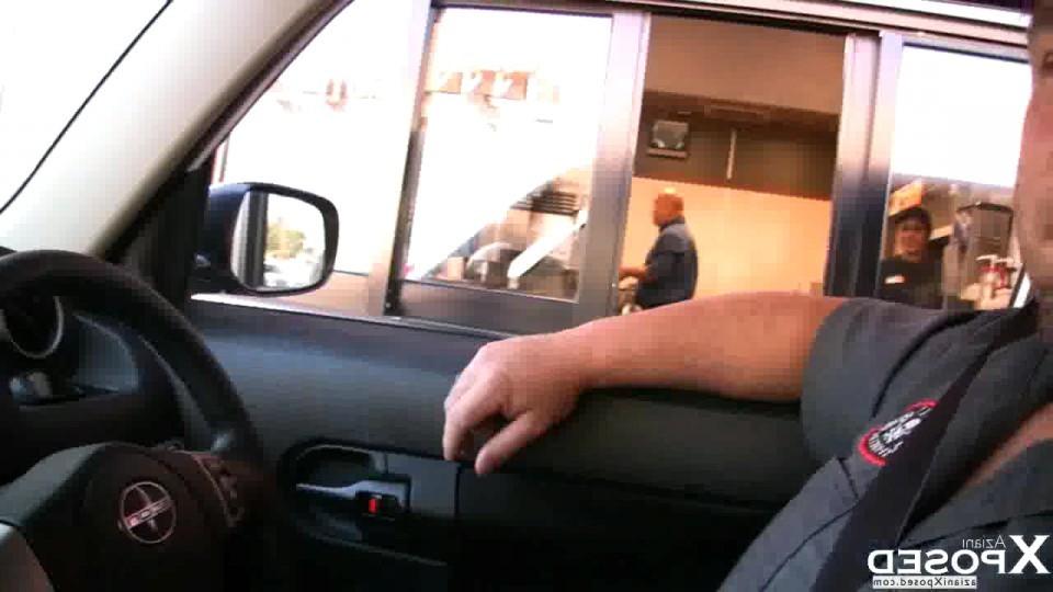 16P Adorable busty blonde, Kylie Worthy, flashes her big boobs to the unsuspecting d