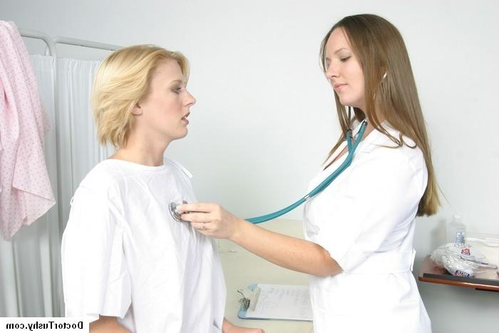 16P Adorable blonde gets vaginal checkup and painful injection in as