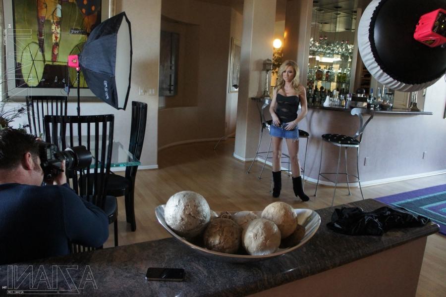15P Behind the scenes with stunning busty blonde, Madison Scott. She is adorable, sw