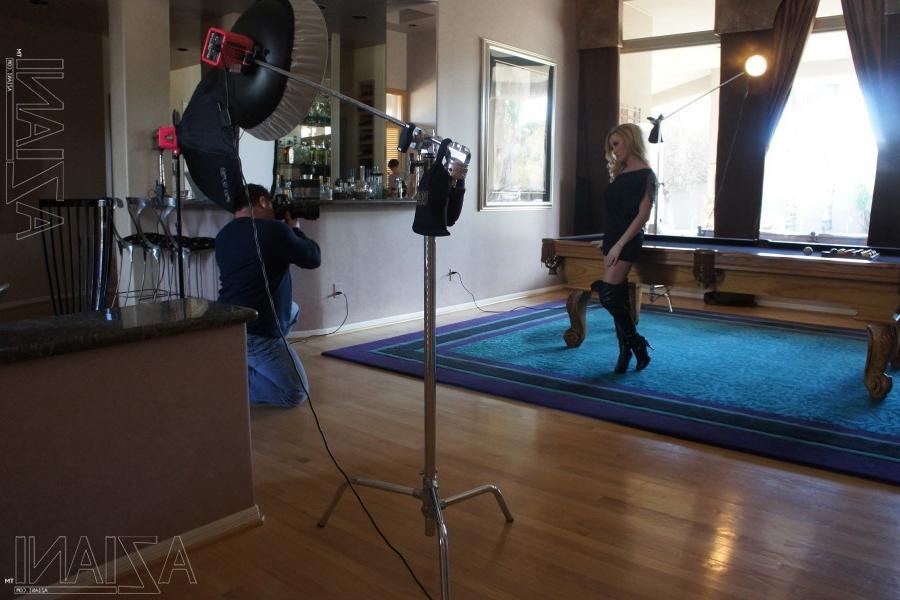 15P Behind the scenes with stunning busty blonde, Madison Scott. She is adorable, sw